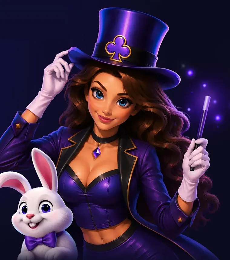 La magicienne Trixino et son lapin blanc